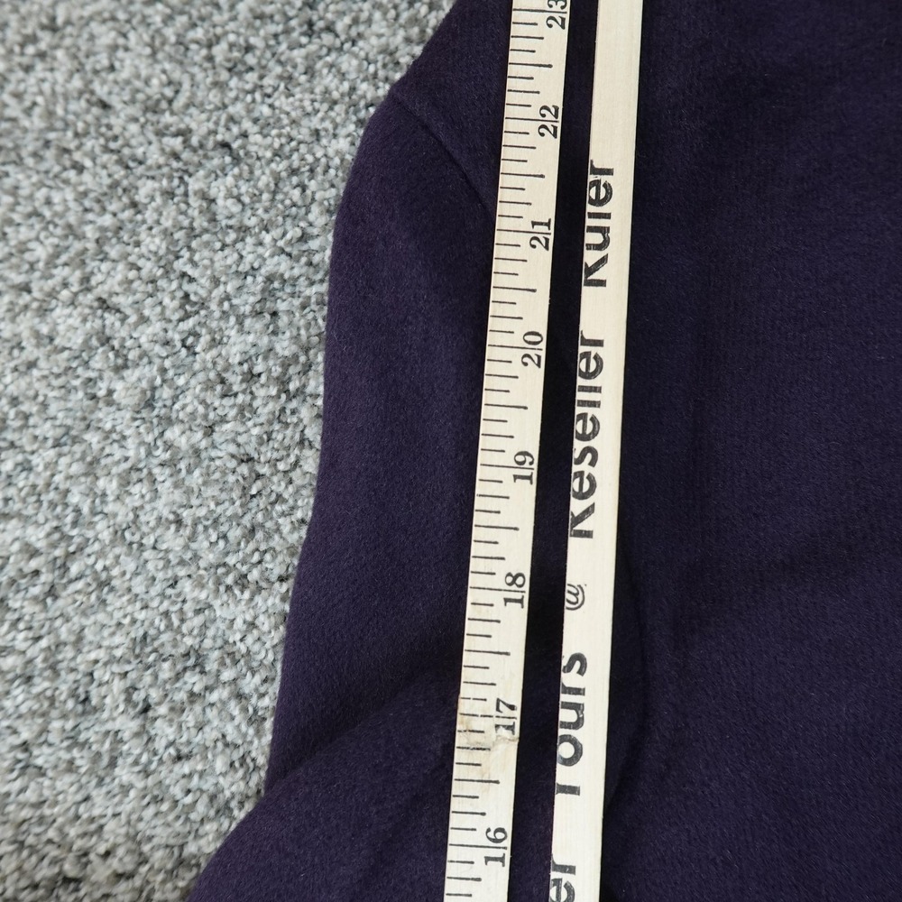 St John Jacket Womens 6 Purple Angora Wool Cashmere Double Breasted Pea Coat Top - Picture 14 of 16
